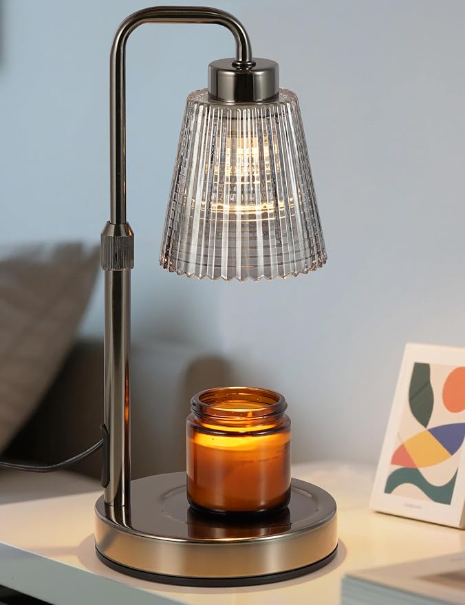 Dimmable Candle Warmer Lamp with 24-Hour Timer – Height Adjustable