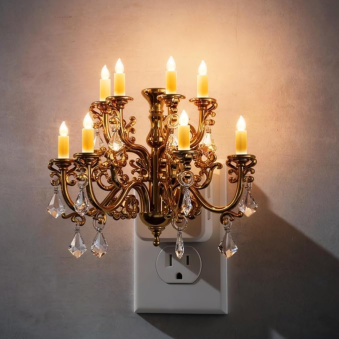Plug In Wall Sconce Night Light | Dimmable Sensor Light for Hallway & Bedroom