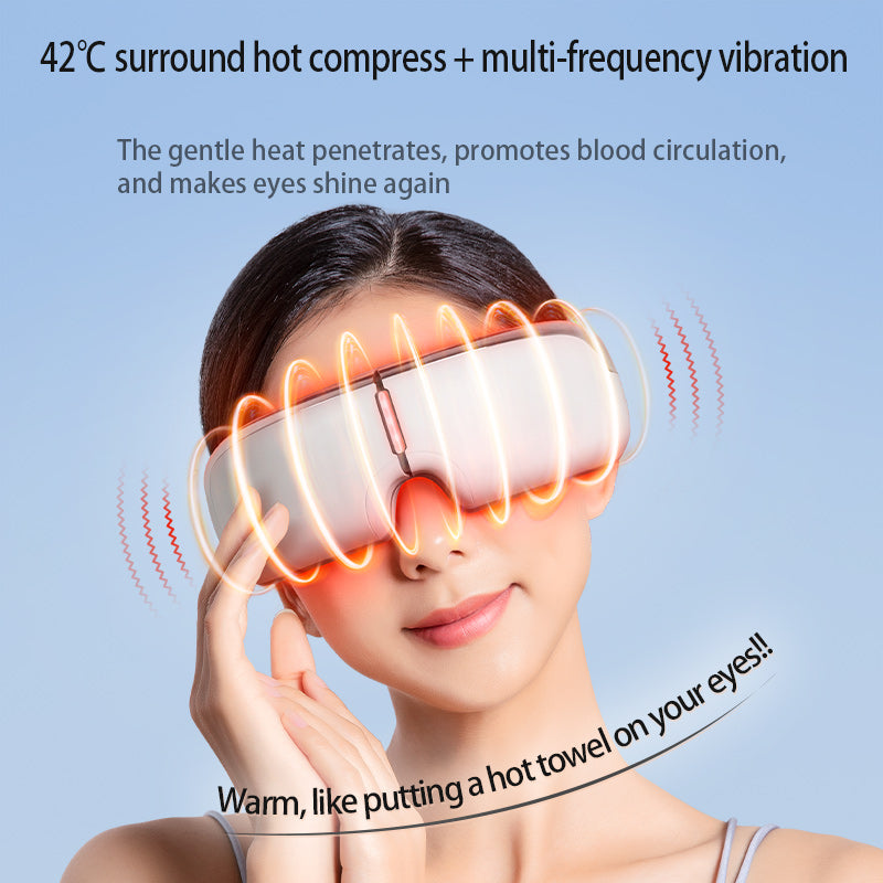 Heated Eye Massager with Air Pressure & Vibration Therapy – USB Rechargeable