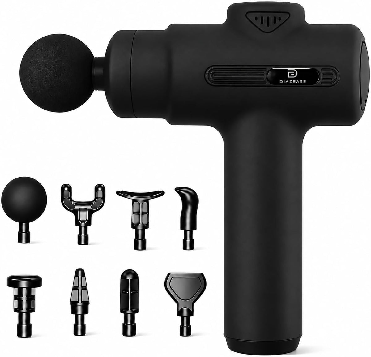 Deep tissue percussion massage gun with attachments