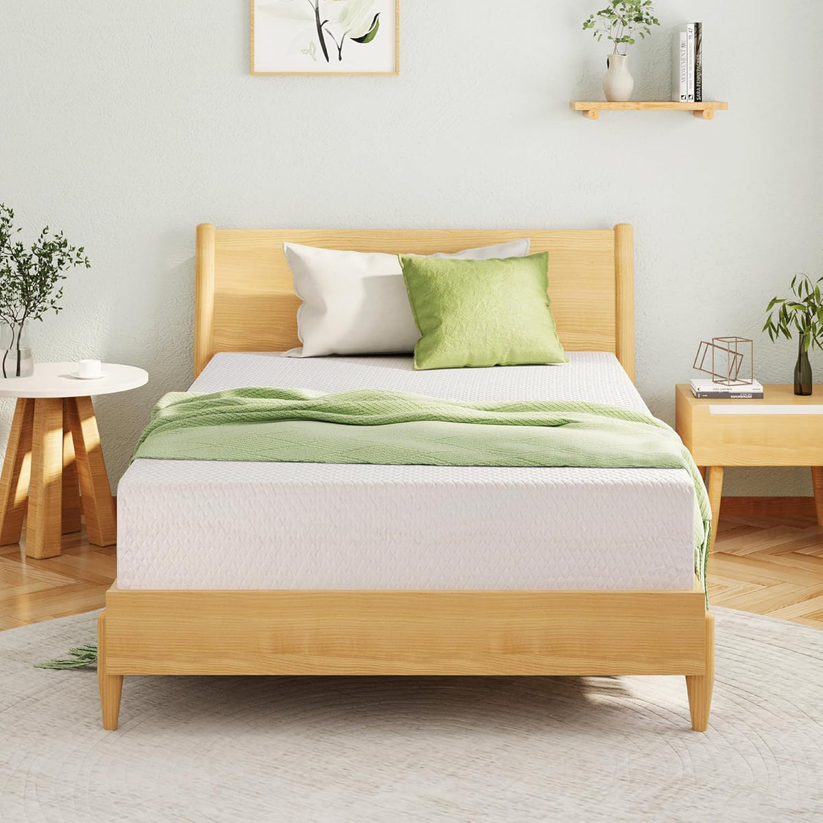 EGOHOME Full Size Green Tea Memory Foam Mattress – Cooling & Pressure Relieving