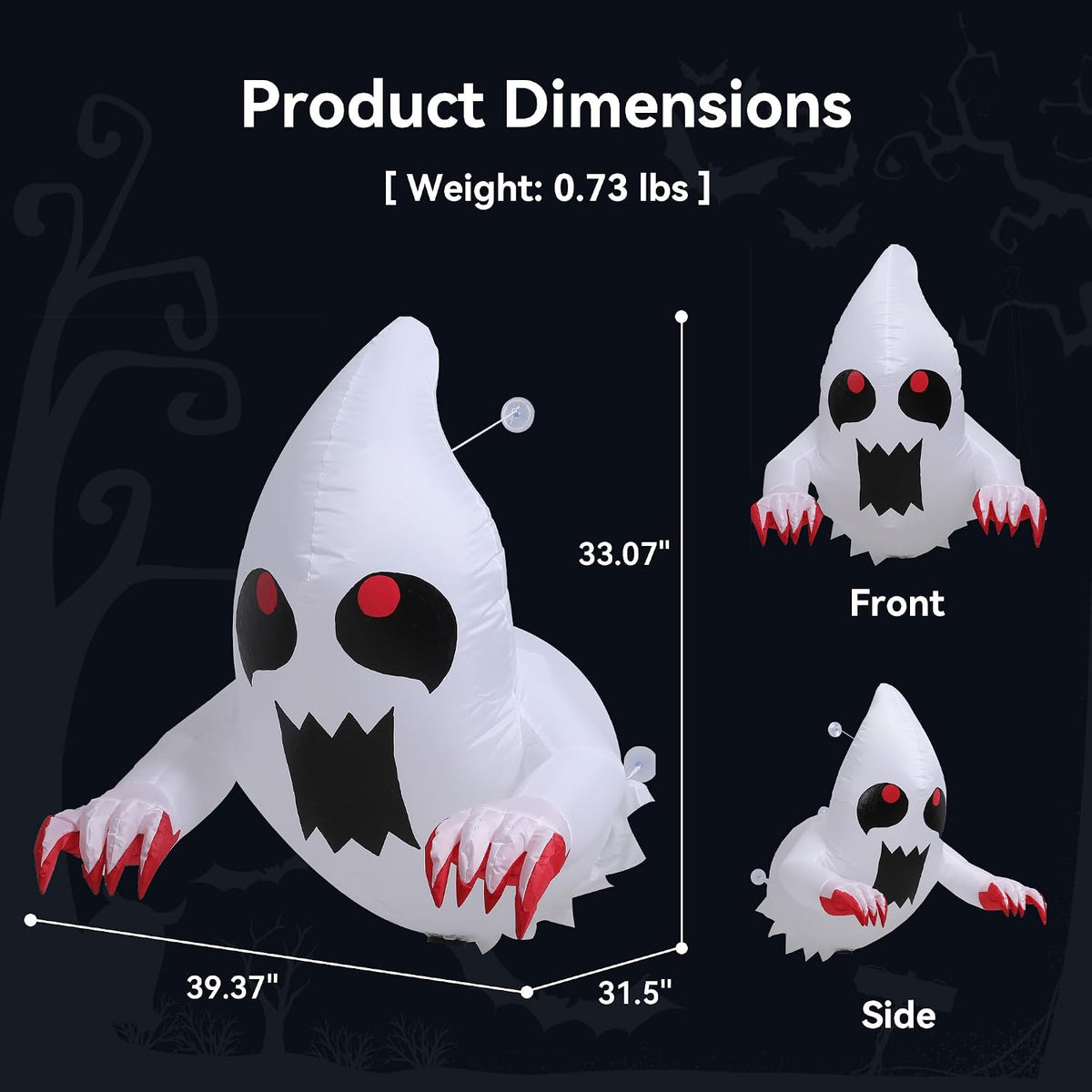Inflatable Window Ghost | LED Glow Halloween Decoration
