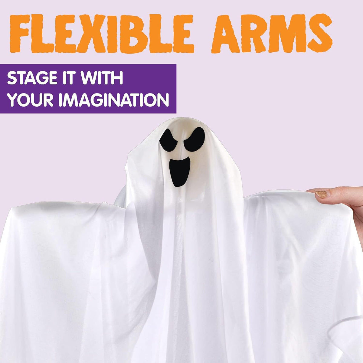 Hanging Ghost Halloween Decorations – 3pc Set, 27.5 Inch Flying Ghosts