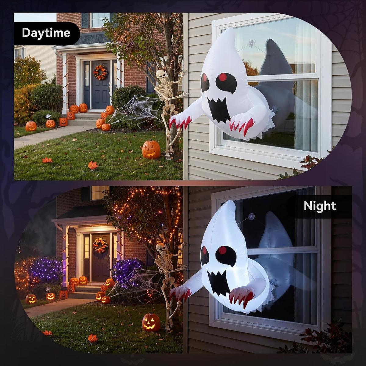 Inflatable Window Ghost | LED Glow Halloween Decoration