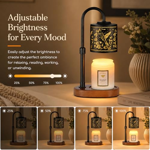 Candle Warmer Lamp | Adjustable Height Dimmable Wax Warmer, Gift for Mom