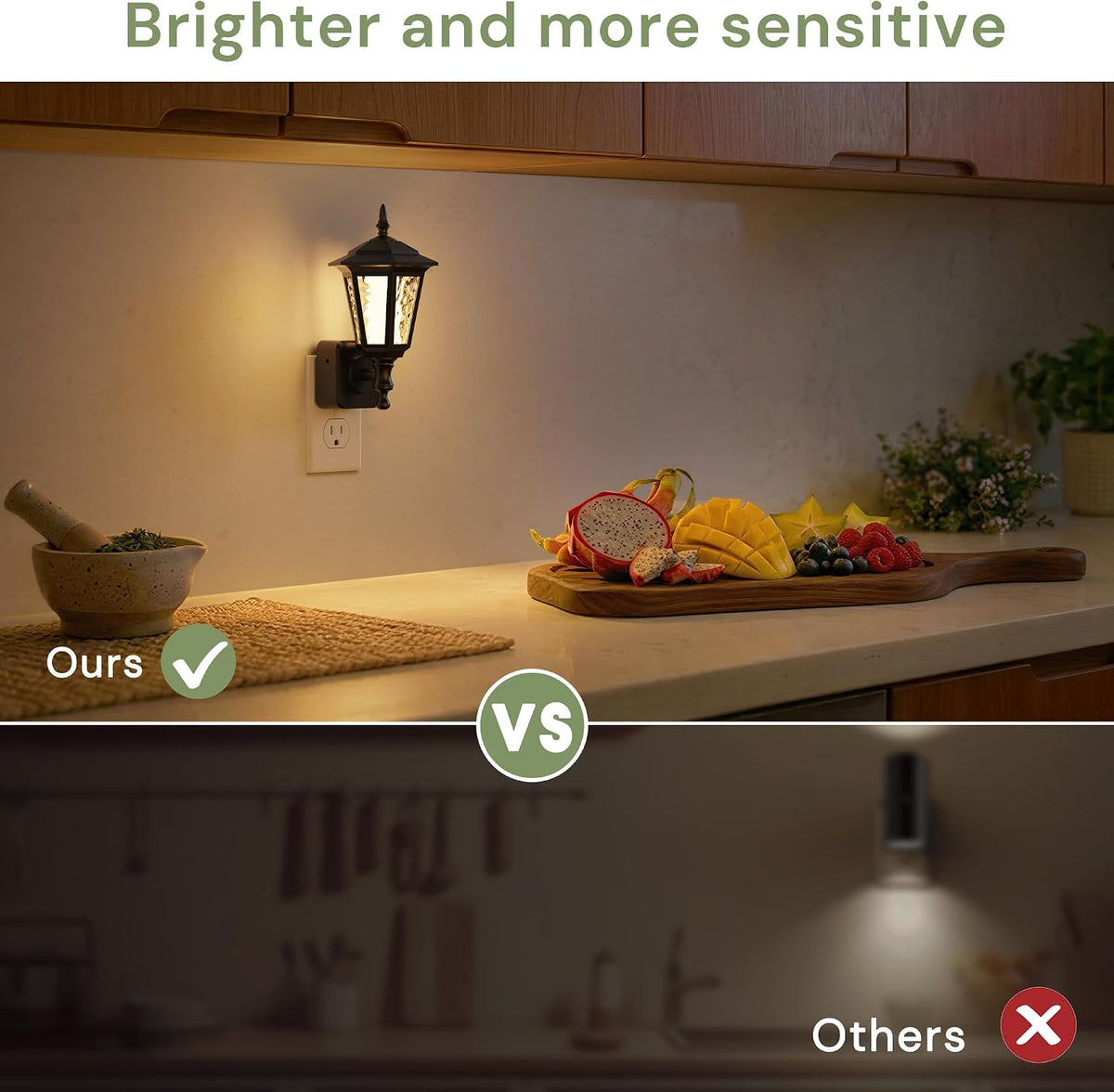 Plug In Wall Sconce Night Light | Dimmable Sensor Light for Hallway & Bedroom