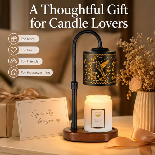 Candle Warmer Lamp | Adjustable Height Dimmable Wax Warmer, Gift for Mom