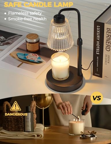 Dimmable Candle Warmer Lamp with 24-Hour Timer – Height Adjustable