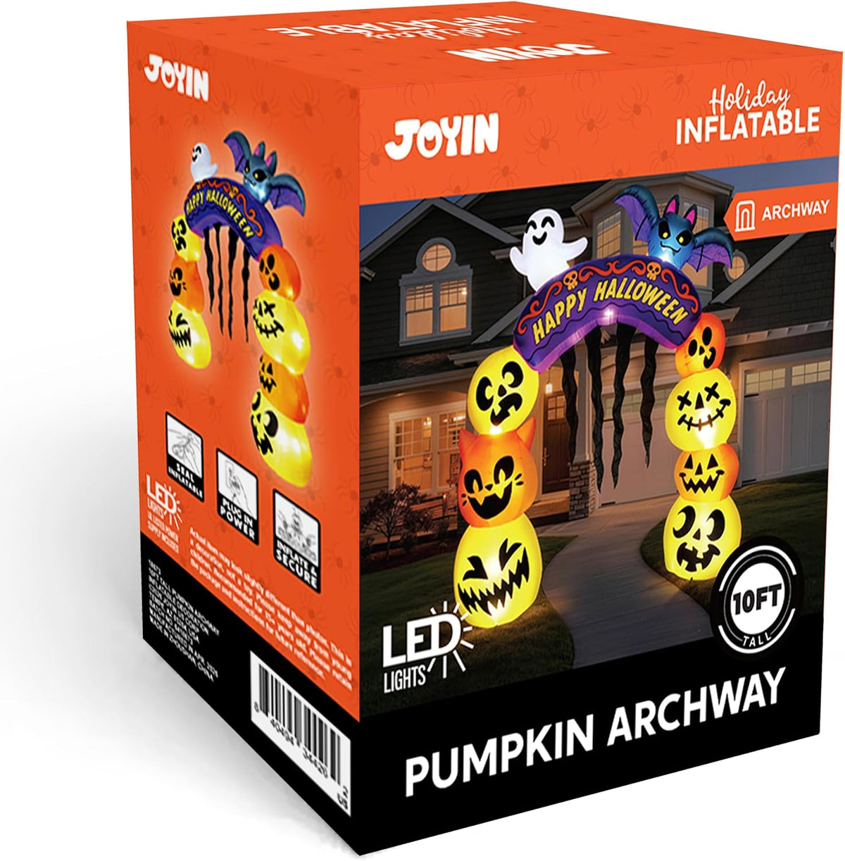 8FT Halloween Inflatable Pumpkin Archway | UL Certified Outdoor Yard Decoration