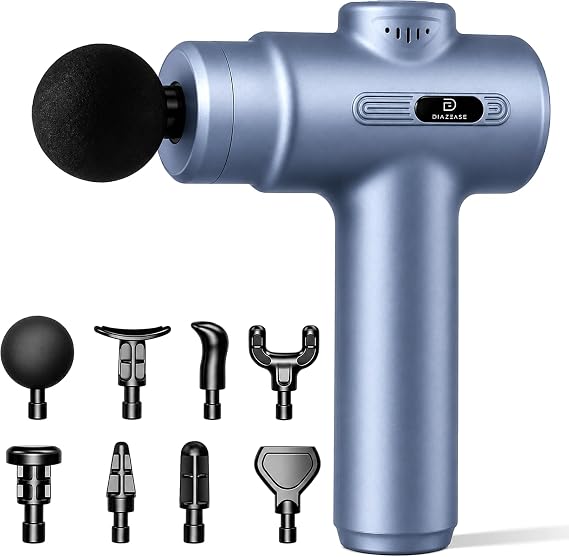 Massage Gun Deep Tissue | 6 Speeds, 8 Heads, Quiet Brushless Percussion Massager