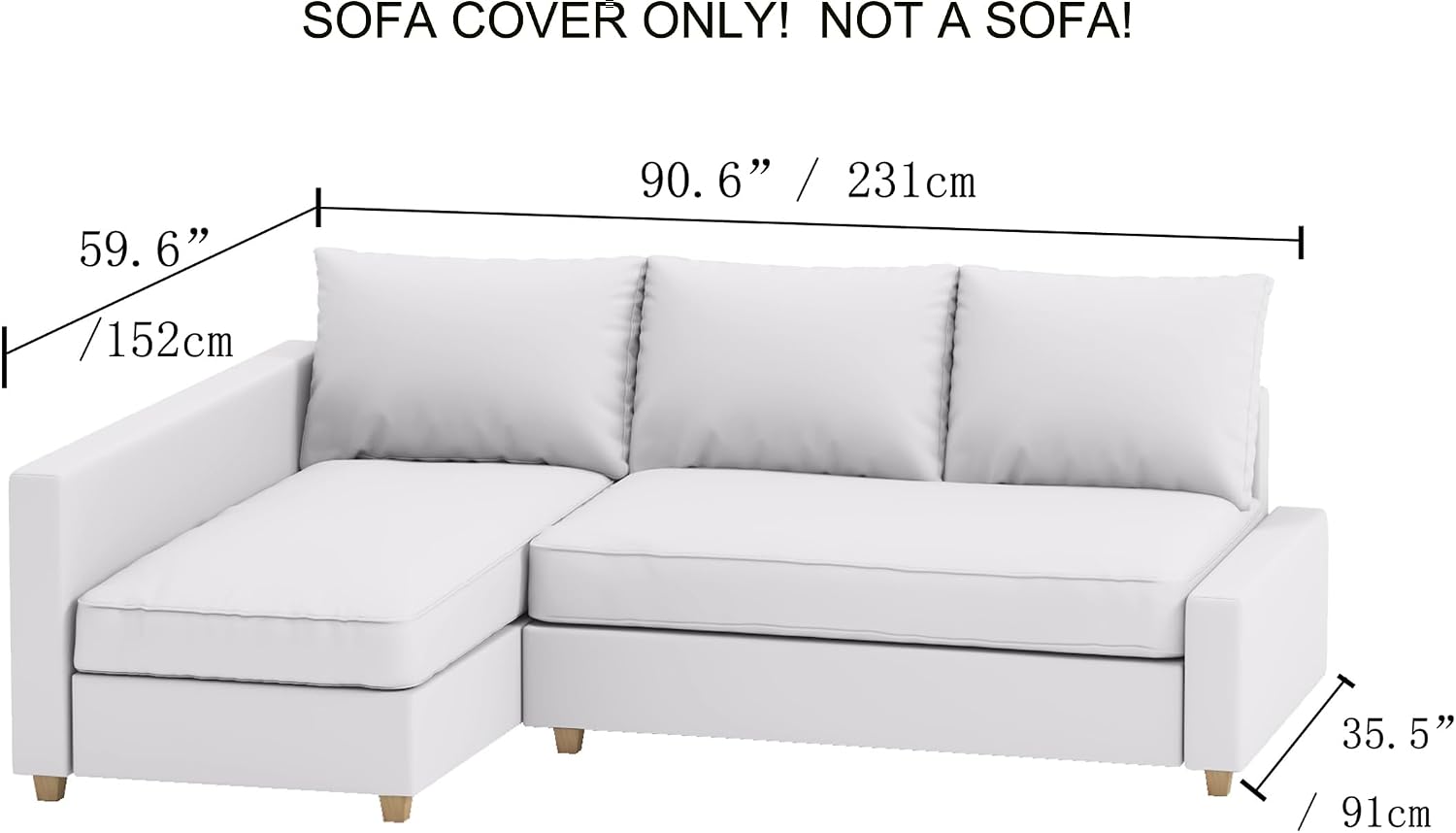 Sofa Cover for IKEA Friheten | Replacement Slipcover for Corner Sofa Bed