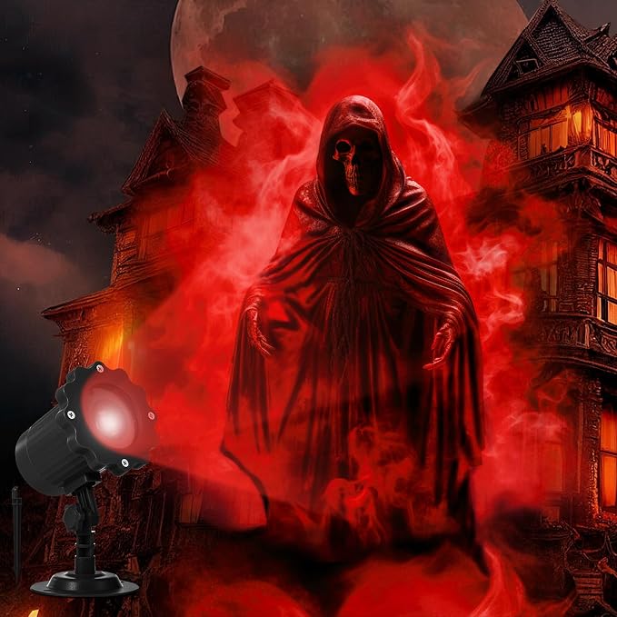 Halloween Projector Light | Outdoor Holographic Window Projector for Decorations
