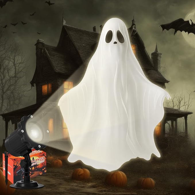 Halloween Projector Light | Outdoor Holographic Window Projector for Decorations