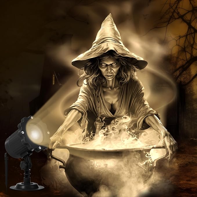 Halloween Projector Light | Outdoor Holographic Window Projector for Decorations