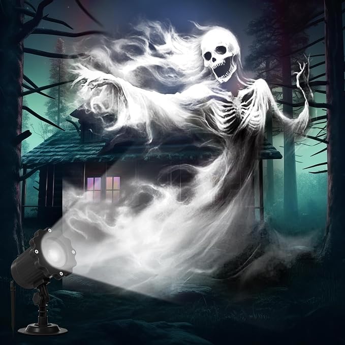 Halloween Projector Light | Outdoor Holographic Window Projector for Decorations