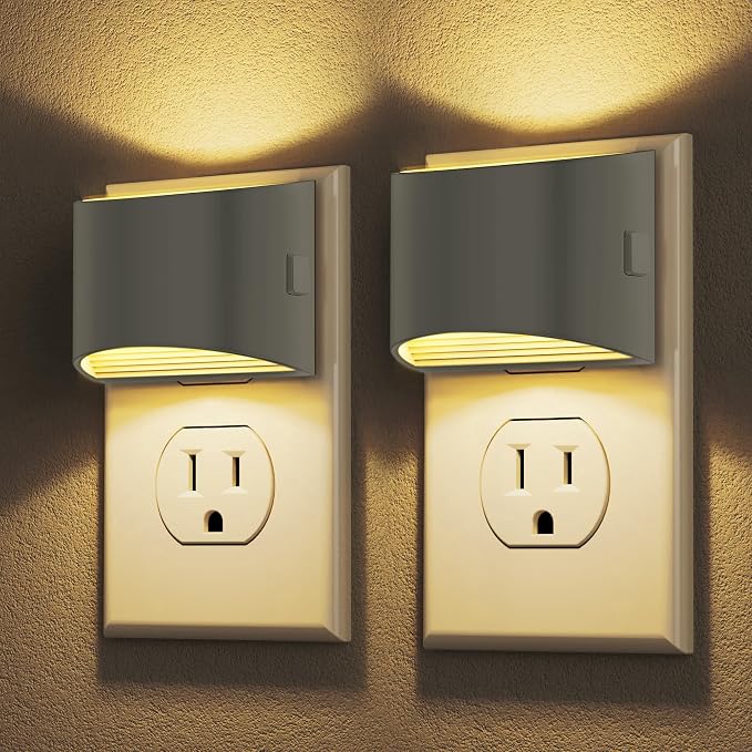 Plug In Night Light with Sensor | Dimmable LED Night Light for Bedroom & Hallway