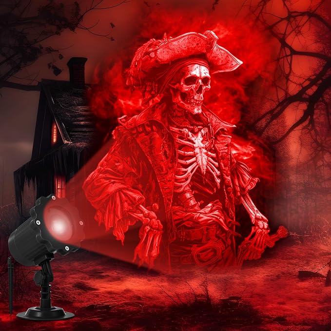 Halloween Projector Light | Outdoor Holographic Window Projector for Decorations