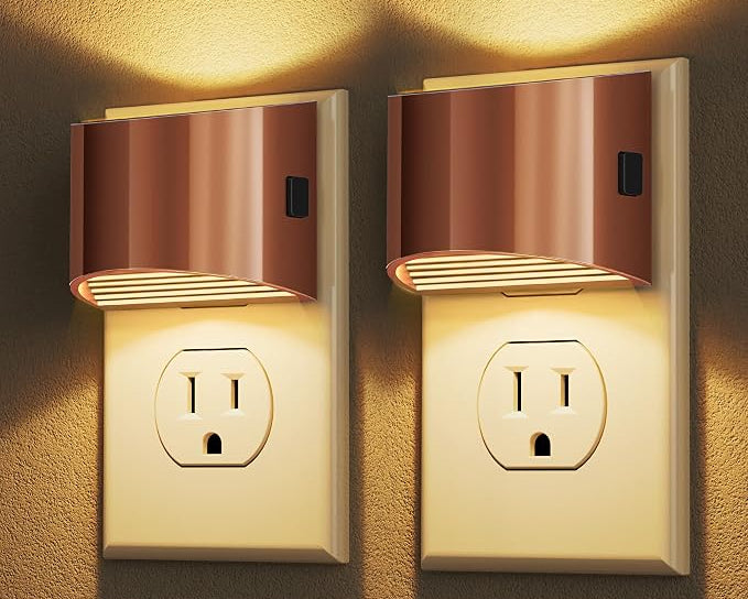 Plug In Night Light with Sensor | Dimmable LED Night Light for Bedroom & Hallway
