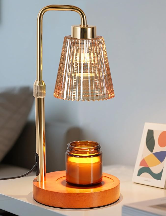 Dimmable Candle Warmer Lamp with 24-Hour Timer – Height Adjustable