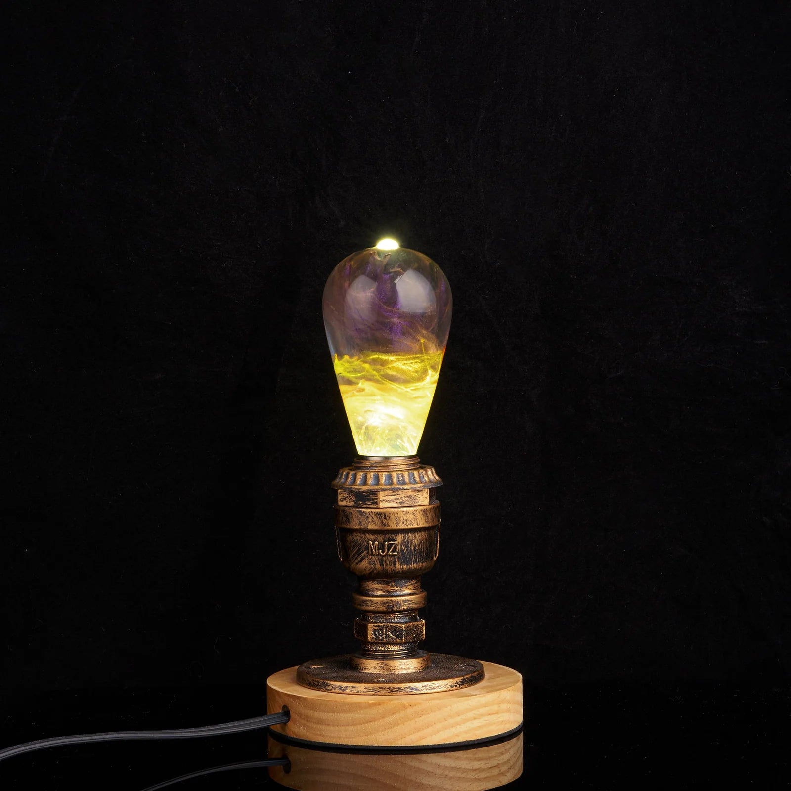 Decorative LED Light Bulb | Handmade Resin Bulb for Bedroom & Home Decor