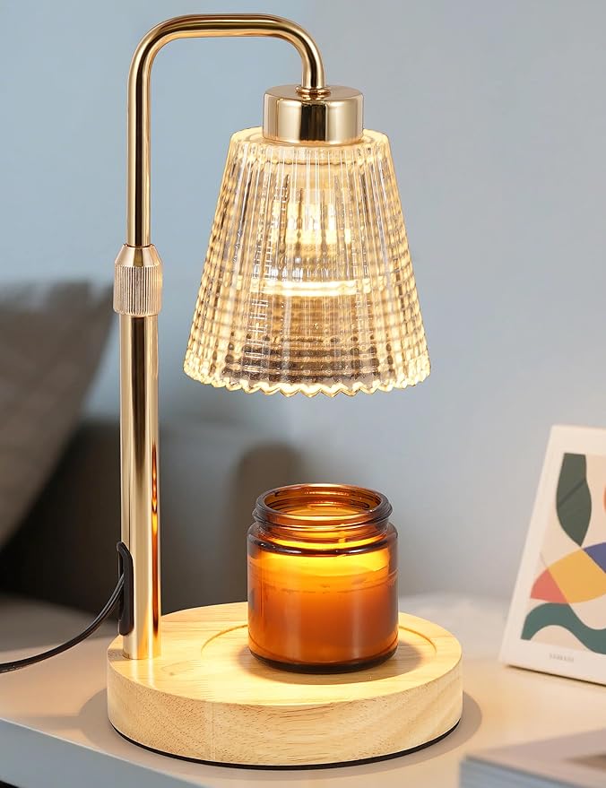 Dimmable Candle Warmer Lamp with 24-Hour Timer – Height Adjustable