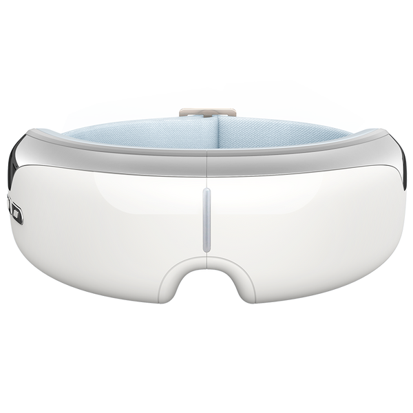 Heated eye massager with air pressure and vibration therapy