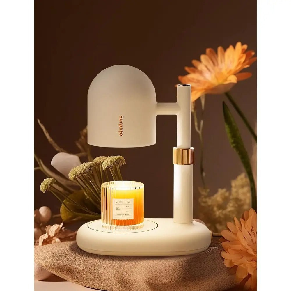 Candle warmer lamp with timer and dimmer