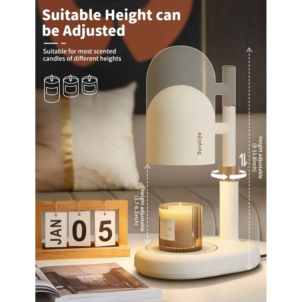 Candle Warmer Lamp with Timer & Dimmer | Adjustable Height Wax Warmer