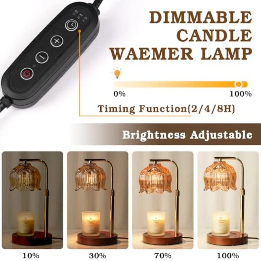 Candle Warmer Lamp with Timer | Height Adjustable, Fits Yankee Candle Jars