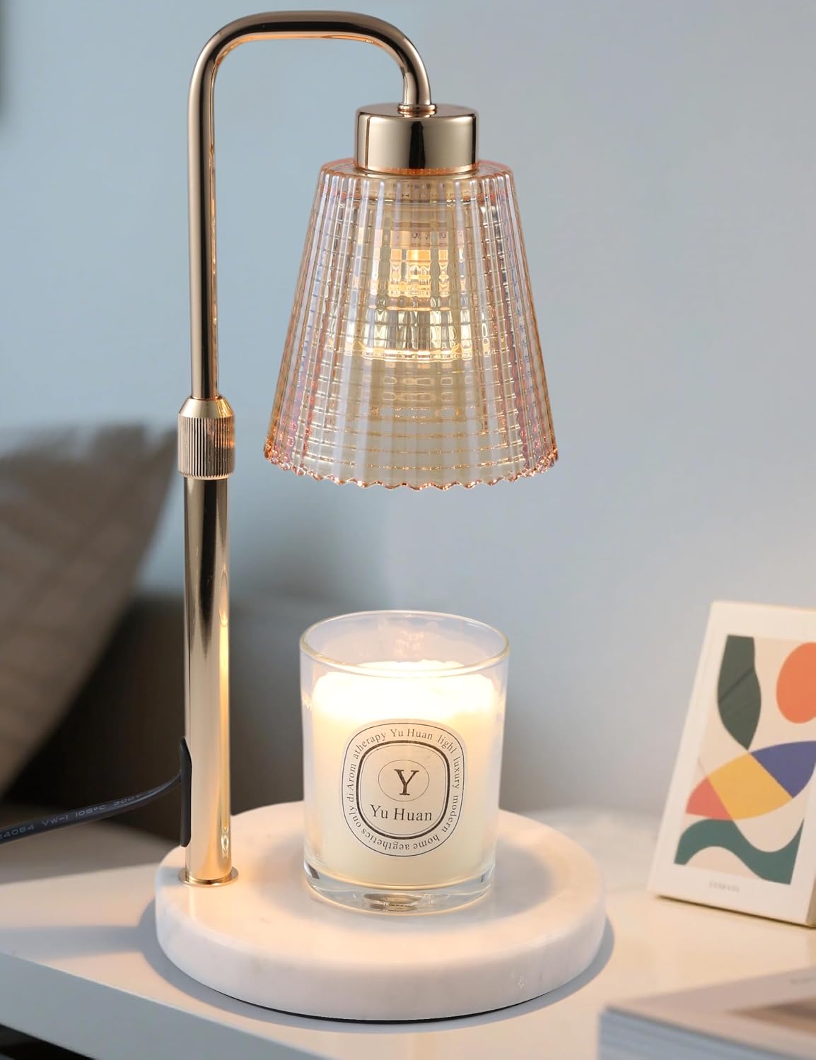 Dimmable Candle Warmer Lamp with 24-Hour Timer – Height Adjustable