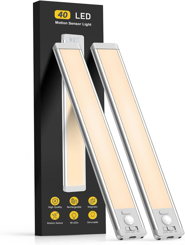 Rechargeable motion sensor LED under cabinet light