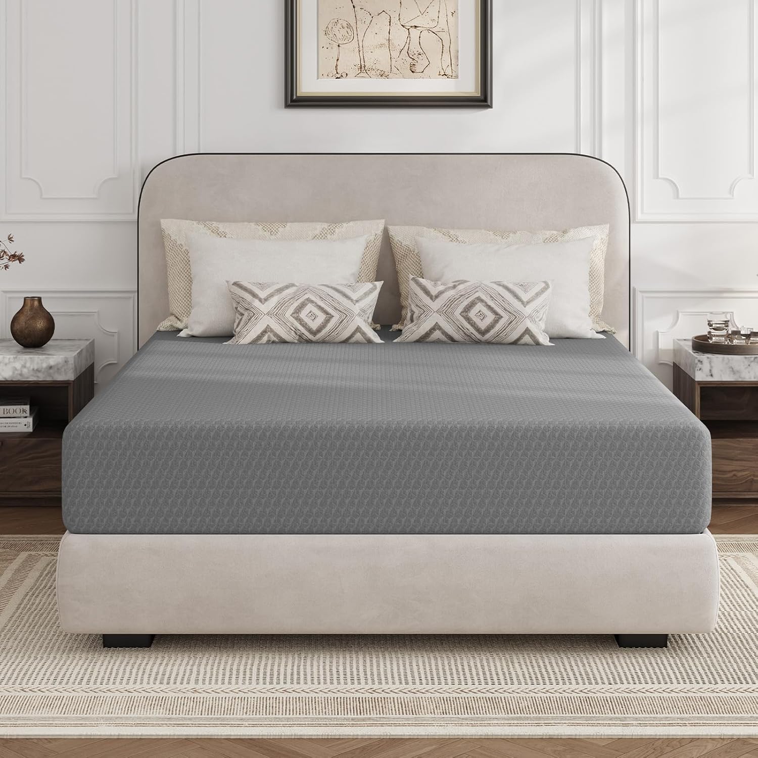 10 inch full size cooling gel memory foam mattress with knit cover
