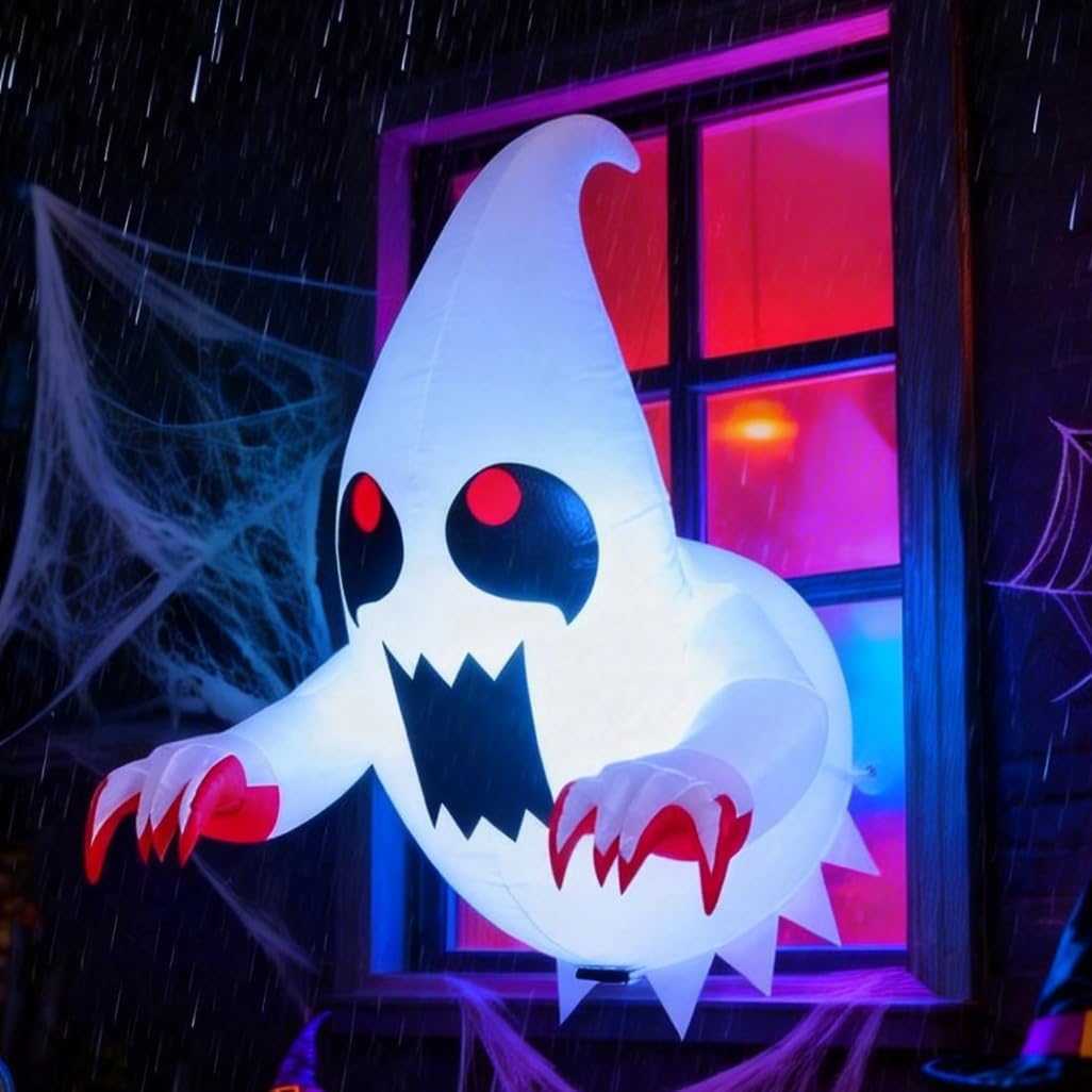 Inflatable Window Ghost | LED Glow Halloween Decoration