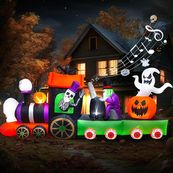 13ft Halloween inflatable ghost train yard decoration