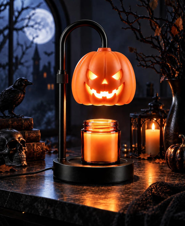 Pumpkin candle warmer lamp with timer and dimmer