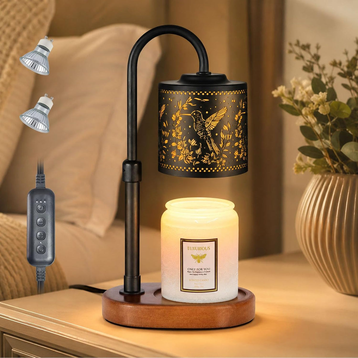 Candle Warmer Lamp | Adjustable Height Dimmable Wax Warmer, Gift for Mom