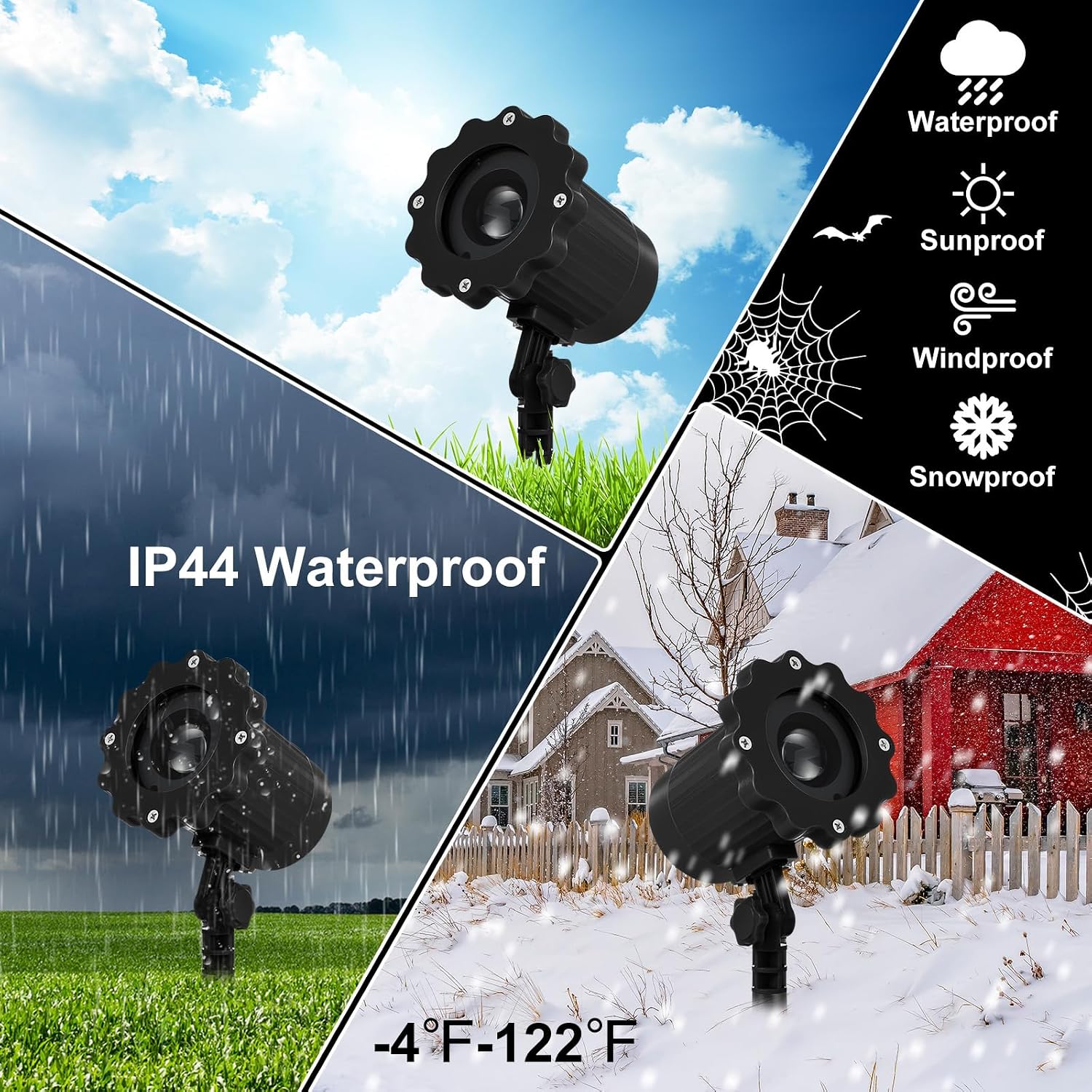 Halloween Projector Light | Outdoor Holographic Window Projector for Decorations