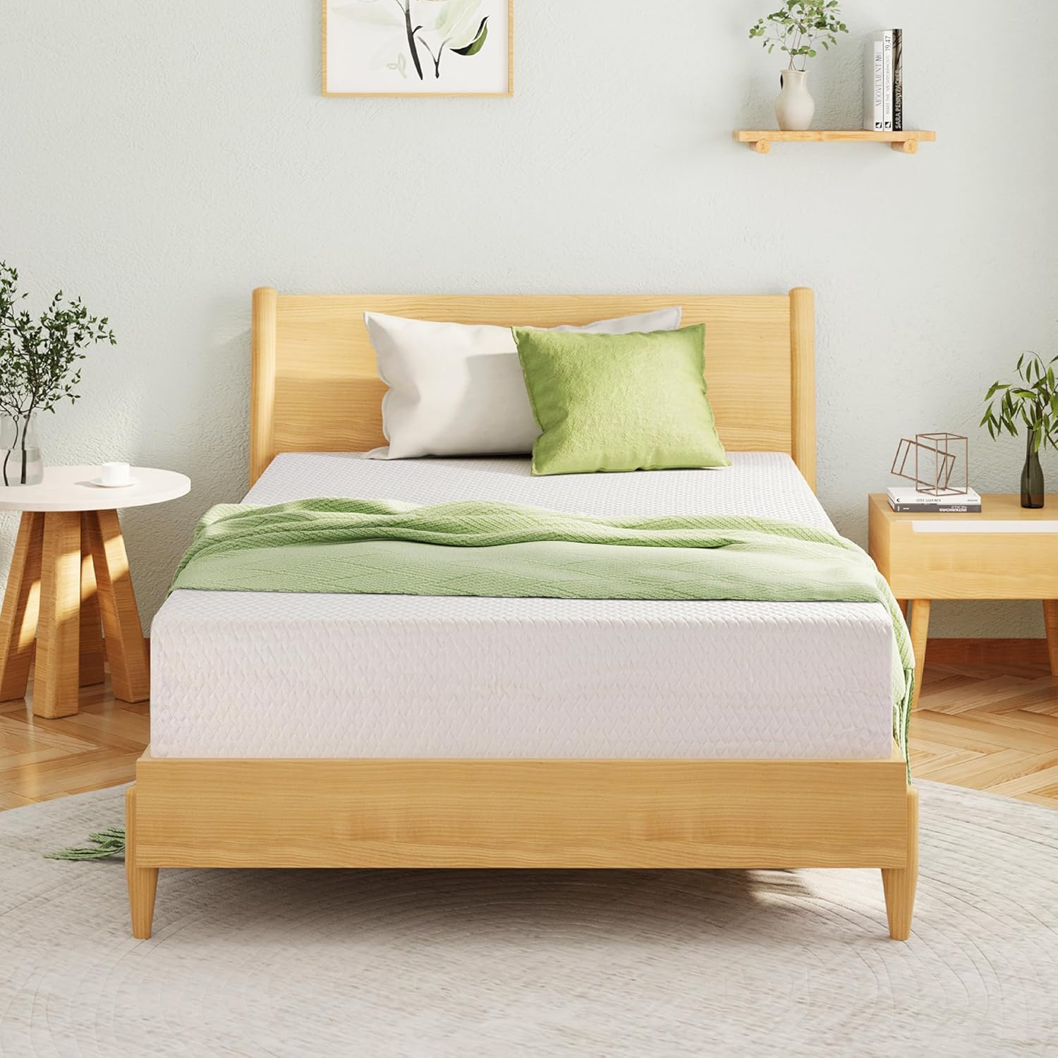 EGOHOME Full Size Green Tea Memory Foam Mattress – Cooling & Pressure Relieving