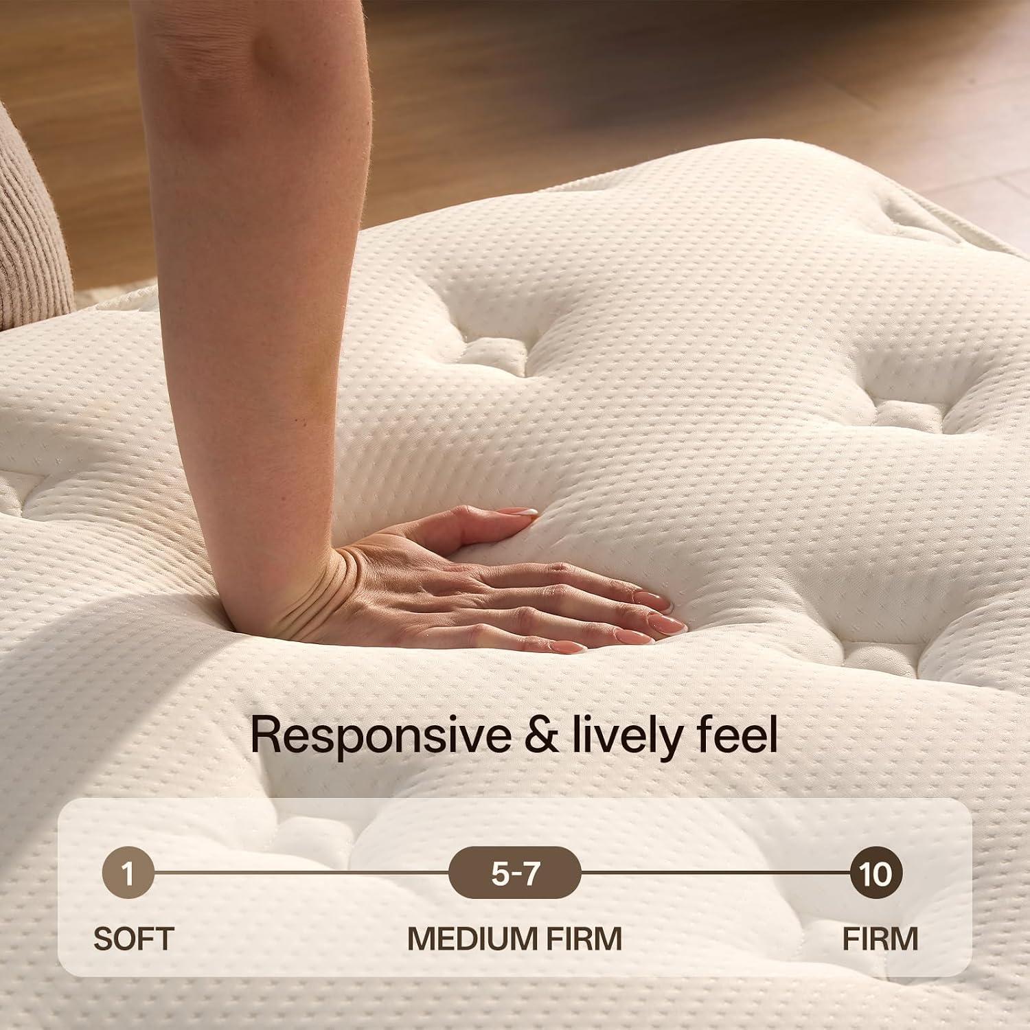 12 Inch Queen Hybrid Mattress – Medium Plush Memory Foam & Pocket Coils