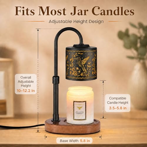 Candle Warmer Lamp | Adjustable Height Dimmable Wax Warmer, Gift for Mom