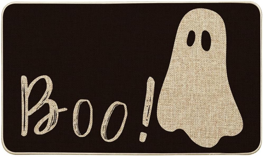 Ghost Boo Doormat – 17x29 Inch Halloween Entryway Mat
