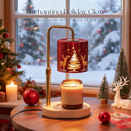 Christmas Candle Warmer Lamp with Timer & Dimmer – Flameless Wax Melt Warmer
