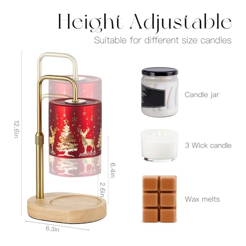 Christmas Candle Warmer Lamp with Timer & Dimmer – Flameless Wax Melt Warmer