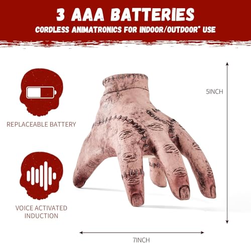 Crawling Zombie Hand | Sound & Touch Activated Halloween Prop