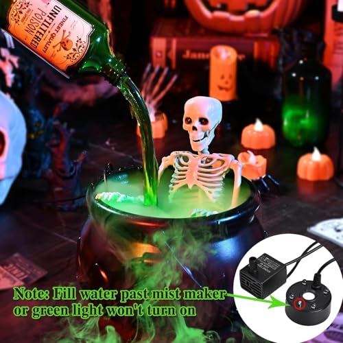 Halloween Witch Cauldron with Fog | LED Mist Maker Indoor Decoration Kit