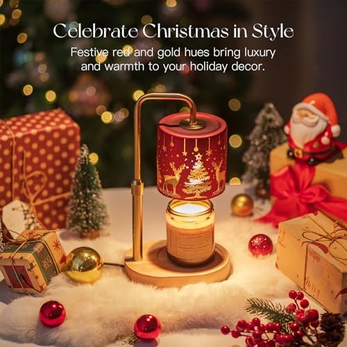Christmas Candle Warmer Lamp with Timer & Dimmer – Flameless Wax Melt Warmer