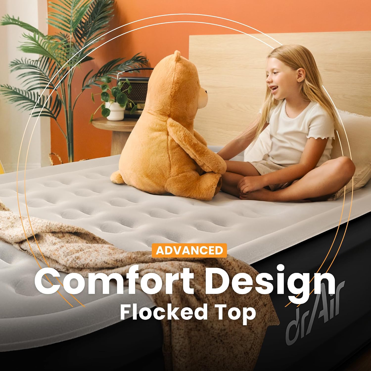 Queen Air Mattress with Built-in Pump – 18 Inch Raised Blow Up Bed