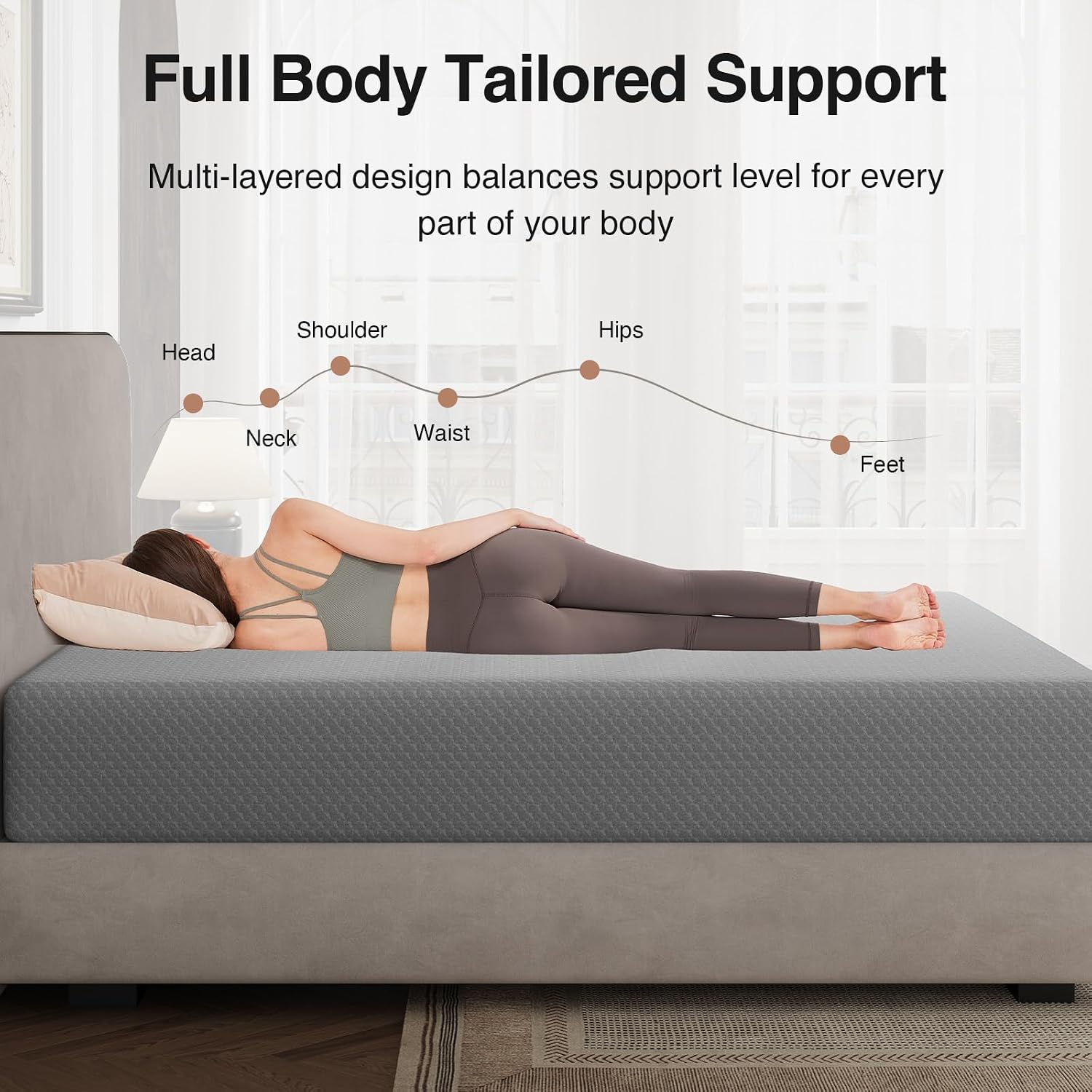 10 Inch Full Memory Foam Mattress – Cooling Gel, CertiPUR-US Certified