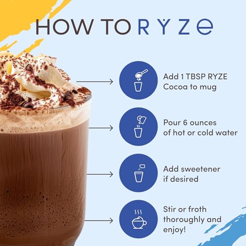 Mushroom Hot Cocoa with Melatonin, Reishi & L-Theanine – Nighttime Cacao Drink Mix (20 Servings)