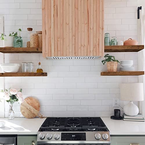 Set of 4 Floating Wall Shelves – 15.7" with Hidden Brackets